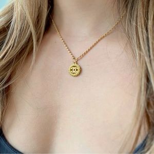 Vintage Chanel pendant repurposed necklace